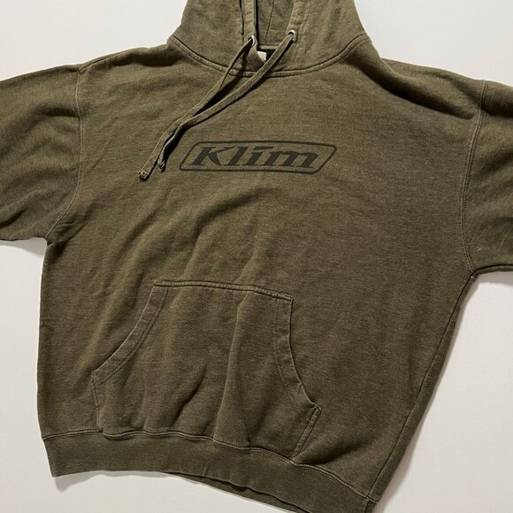Klim Hoodie Pullover Hooded Sweatshirt Outdoor Olive Green Khaki Mens size Large - Picture 1 of 7
